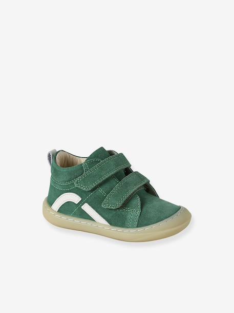 Pair of Soft Leather Boots for Babies, Designed for First Steps beige+blue+brown+electric blue+green+ocean blue+ochre+sage green+set beige+set brown+set green 