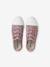 Printed Canvas Trainers with Hook-and-Loop Straps for Children printed beige+printed pink 