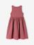 Girl's sleeveless dress khaki+old rose 