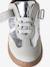 Girls' low-cut leather trainers silver 