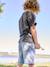 Boy's adjustable waist denim bermuda shorts double stone+stone 