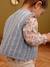 Denim flower sleeveless cardigan for babies stone 