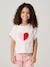 T-Shirt with Sequinned Motif, for Girls aqua green+ecru+lilac 