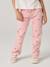 Embroidered girl's mom fit trouser grey green+plum+rosy 