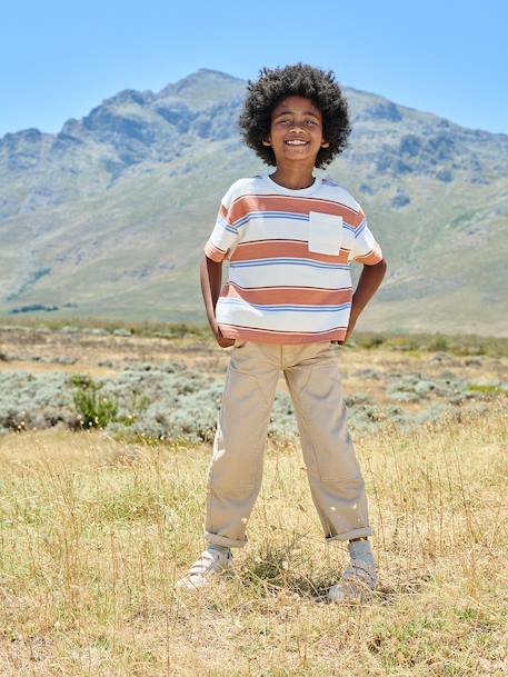 Striped T-Shirt for Boys printed orange 