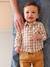 Baby boy's cotton muslin shirt chequered beige 