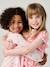 Girl's cotton gauze shirt aqua green+pale pink 