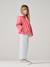 Girls' cotton bermuda shorts striped blue 