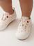Elasticated Canvas Trainers for Babies printed beige+printed pink 