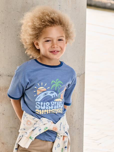 Short-sleeved t-shirt for boys blue 