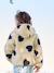Girls' floral pop hooded sherpa jacket ecru+mauve+vanilla 