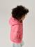 Lightweight hooded puffer jacket for girls grey green+navy blue+old rose+rose 