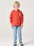 Hoodie with Motif on Chest for Boys, Basics orange+sage green 