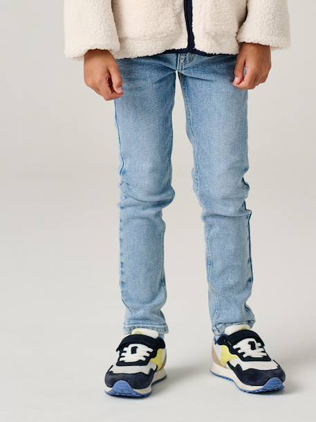 Skinny Leg Adjustable Waist Jeans for Boys double stone+stone 