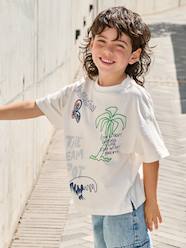 Boys-Tops-T-Shirts-T-shirt with short sleeves and surf print 