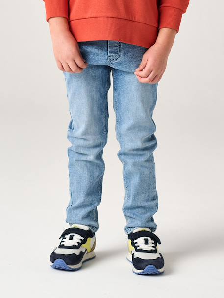 Pack of 2 Slim Leg Jeans with Elasticated, Adjustable Waist denim grey+double stone+stone 