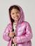Lightweight hooded puffer jacket with a shimmer effect for girls pale pink+rose 