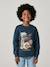 Boys’ Brushed Fleece Sweatshirt night blue+olive 