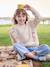 Knitted Jumper for Girls ecru 