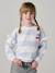 Sailor-type Sweatshirt with Ruffles on the Sleeves, for Girls navy blue+old rose+pale blue+peony pink+red 