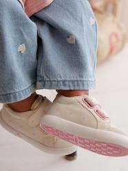 Shoes-Baby Footwear-Baby Girl Walking-Touch-Fastening Trainers in Canvas for Baby Girls