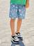 Easy-to-Slip-On Denim Bermuda Shorts for Boys denim grey+double stone+printed blue+stone+striped blue 