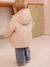 Rain coat 3-in-1 for baby girls with leopard print ecru 