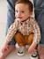 Baby boy's cotton muslin shirt chequered beige 