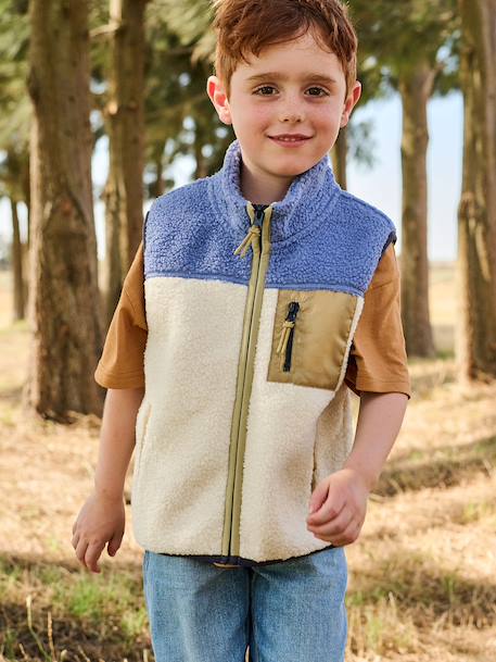 Sherpa sleeveless cardigan for boys multicoloured 