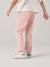 Embroidered girl's mom fit trouser grey green+plum+rosy 