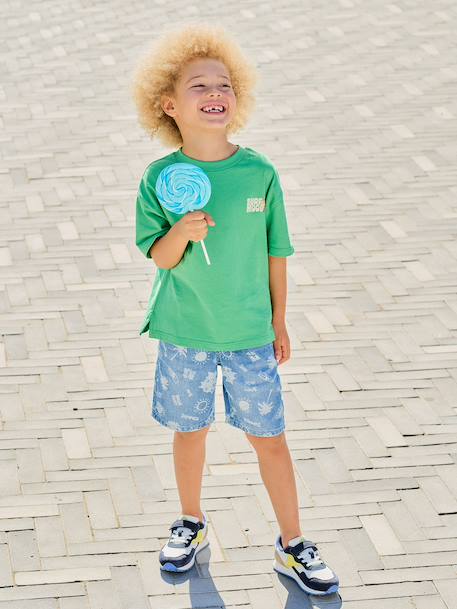 Boys' short-sleeved T-shirt green 