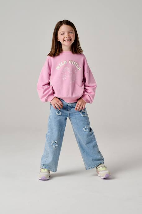 Long-Sleeved Sweatshirt for Girls mauve 