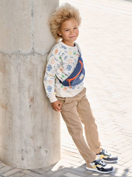 Round-neck sweatshirt for boys ecru 