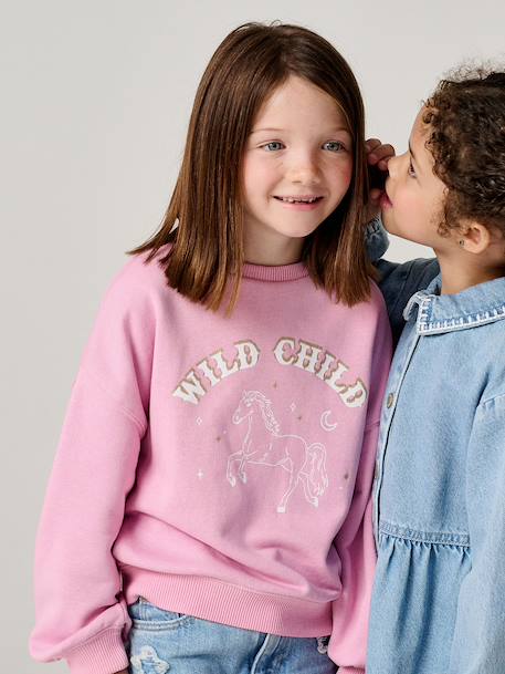 Long-Sleeved Sweatshirt for Girls mauve 