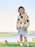 Girls' floral pop hooded sherpa jacket ecru+mauve+vanilla 