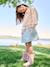 Denim Skirt with Heart Pocket for Girls bleached denim+brut denim 