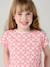 Printed T-Shirt for Girls lavender+rose+white 