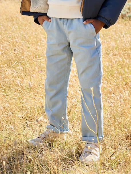 Easy-to-put-on fluid trousers for boys medium blue+night blue+sage green+terracotta 