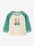 Organic cotton long-sleeved 'cool baby' T-shirt for babies green+mustard 