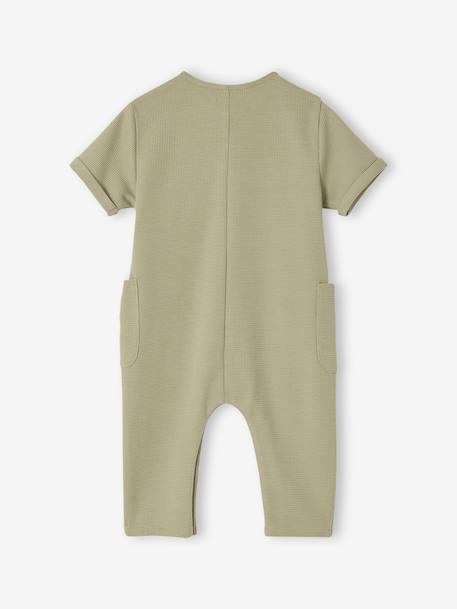 Honeycomb Jumpsuit for Babies sage green 