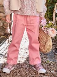 Girls-Fluid Paperbag-Style Trousers for Girls
