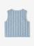 Denim flower sleeveless cardigan for babies stone 