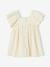 Cotton Gauze Dress for Babies ecru+red 