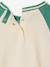 Organic cotton long-sleeved 'cool baby' T-shirt for babies green+mustard 