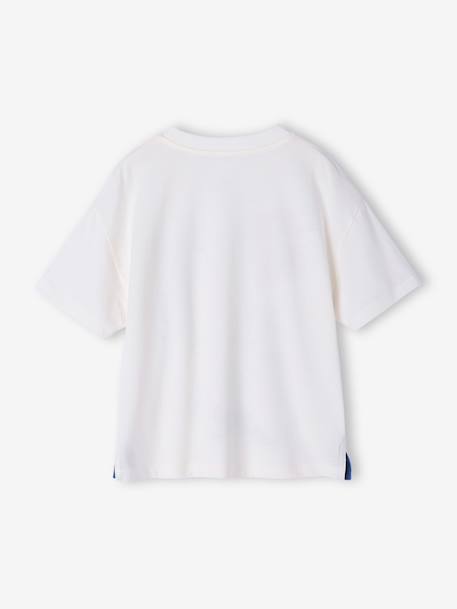 T-shirt with short sleeves and surf print ecru 