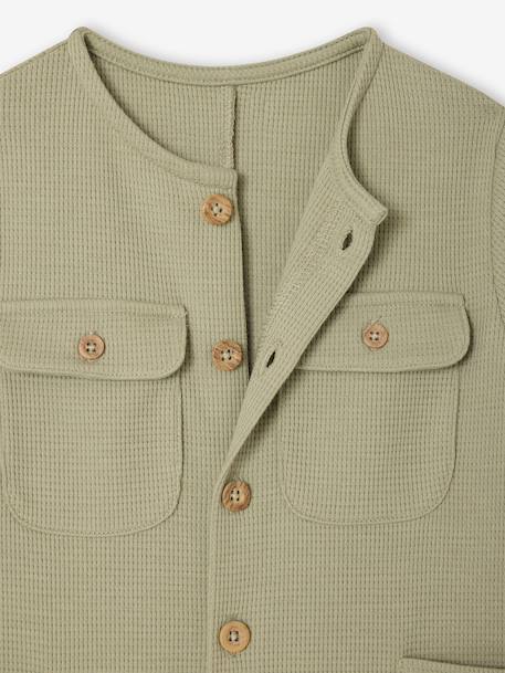 Honeycomb Jumpsuit for Babies sage green 