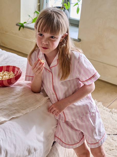 Short-sleeved pyjama playsuit to customise lilac 