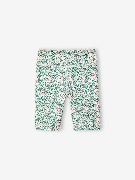 Pack of 2 Sports Cycling Shorts for Girls green+rose 