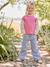 Girl's 2-in-1 jumper with sleeves grey blue+rose 