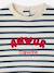 Customisable baby dress and leggings set striped navy blue 